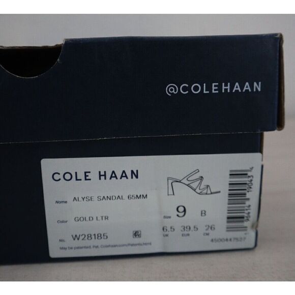 Cole Haan W28185 Women's Sz 9B Gold Leather Alyse Slide Dress Sandals - Picture 11 of 11